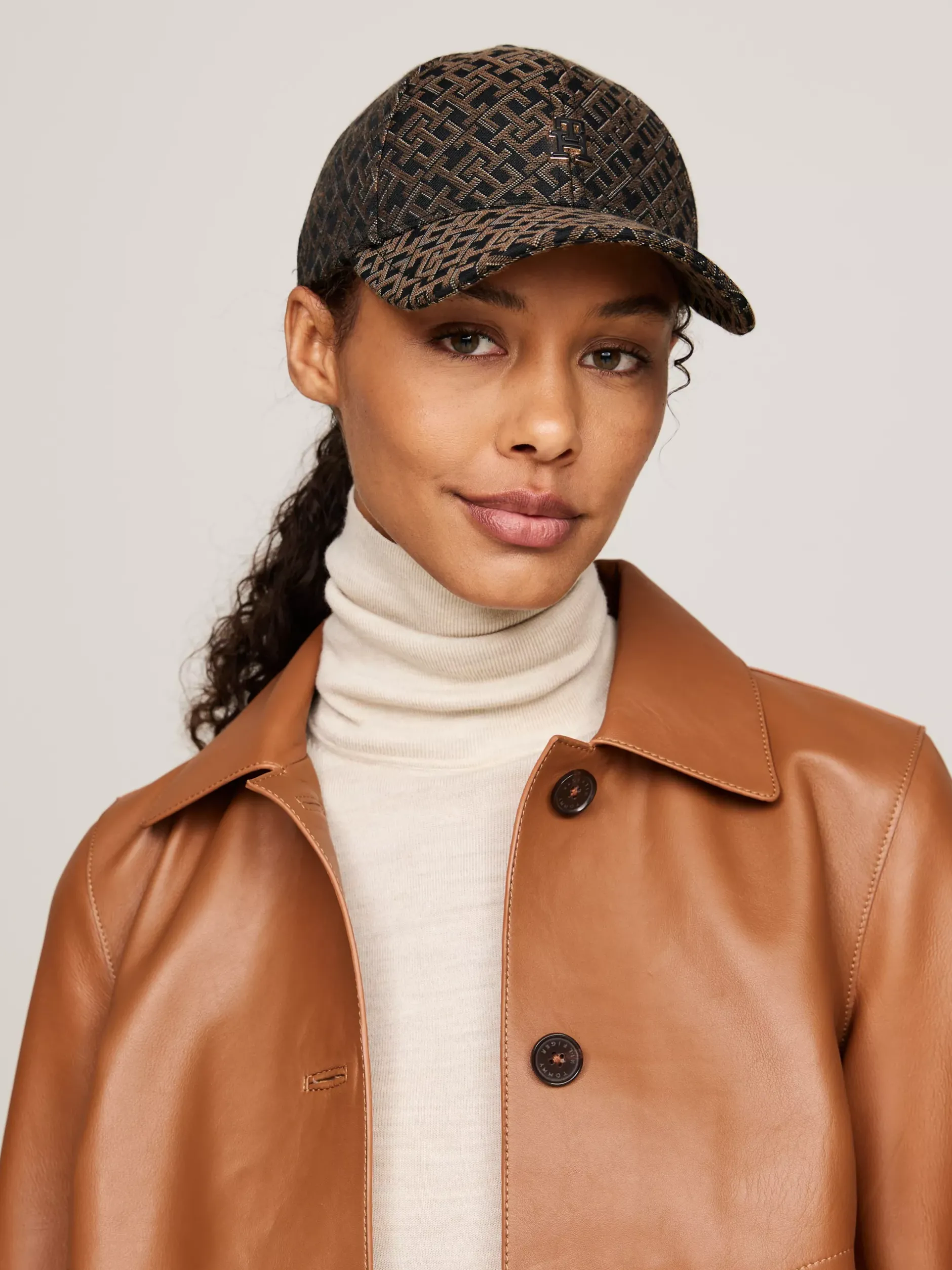 Czapki Z Daszkiem|Czapki I Szaliki*Tommy Hilfiger Żakardowa Czapka Baseballowa Z Monogramem TH BLACK