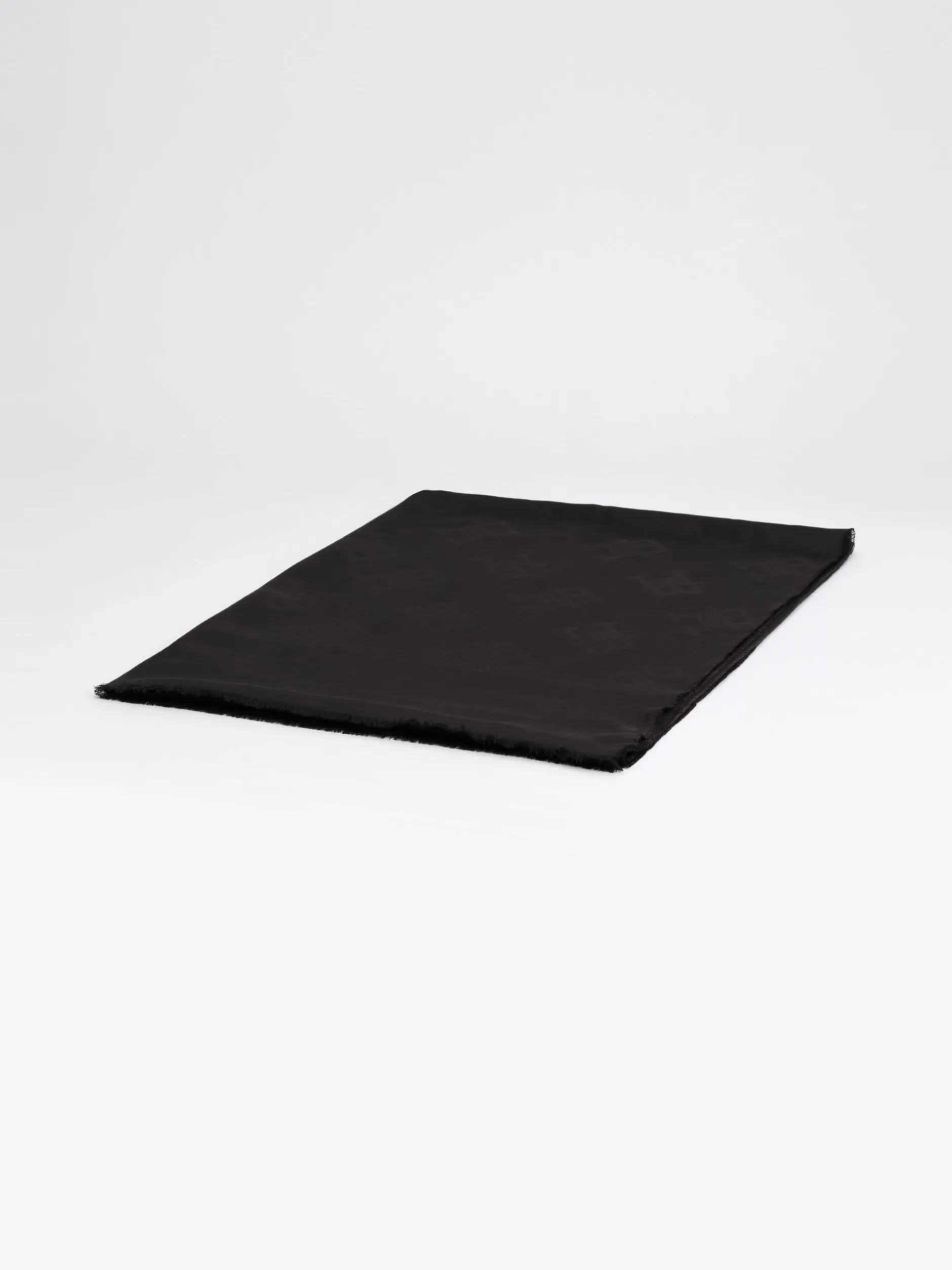 Szaliki|Szaliki*Tommy Hilfiger Żakardowy Szal Z Monogramem TH BLACK