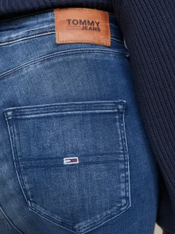 Jeansy*Tommy Hilfiger Bardzo Obcisłe Jeansy Sylvia Z Wysokim Stanem NEW NICEVILLE MID BLUE STRETCH