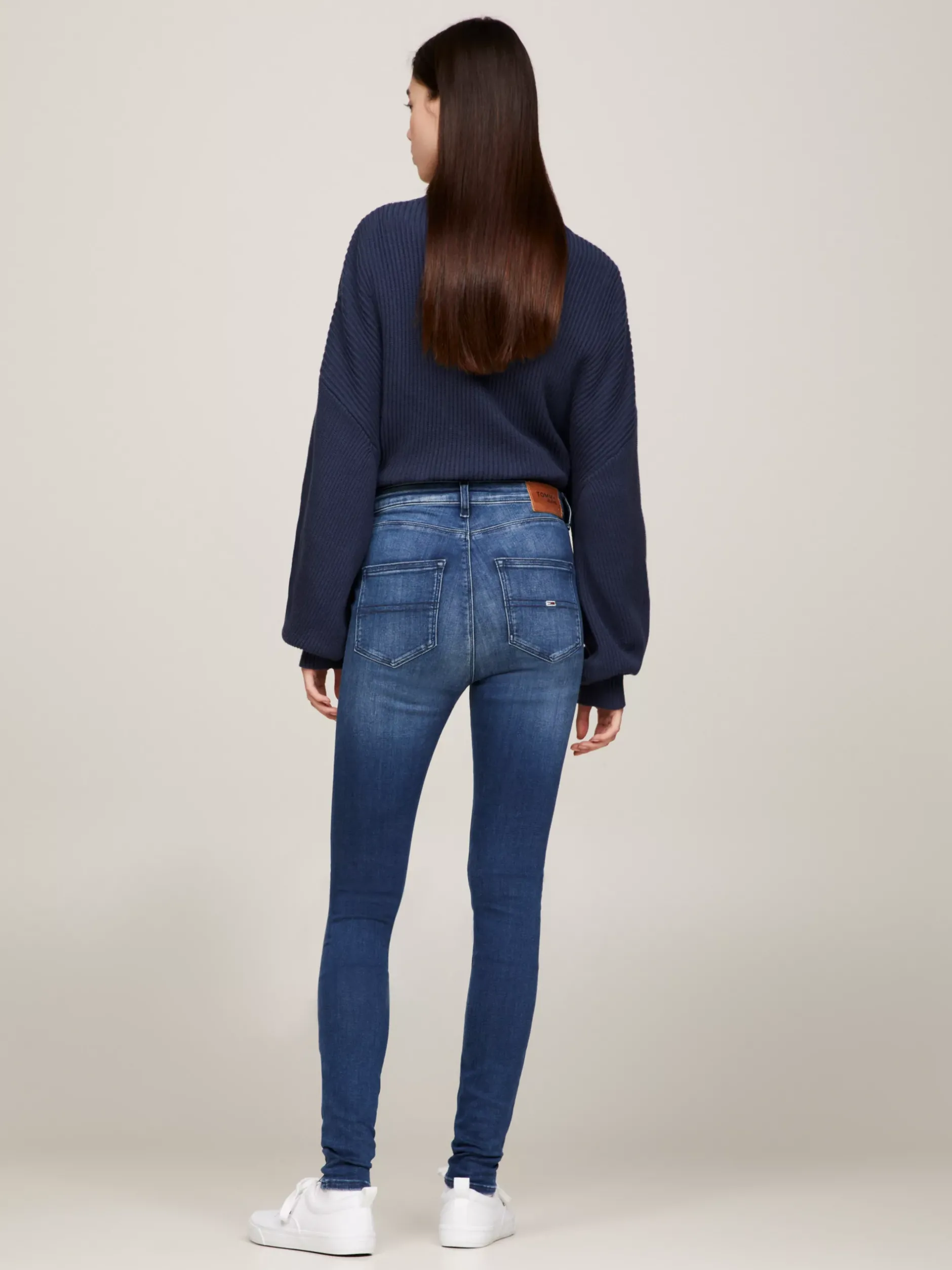 Jeansy*Tommy Hilfiger Bardzo Obcisłe Jeansy Sylvia Z Wysokim Stanem NEW NICEVILLE MID BLUE STRETCH