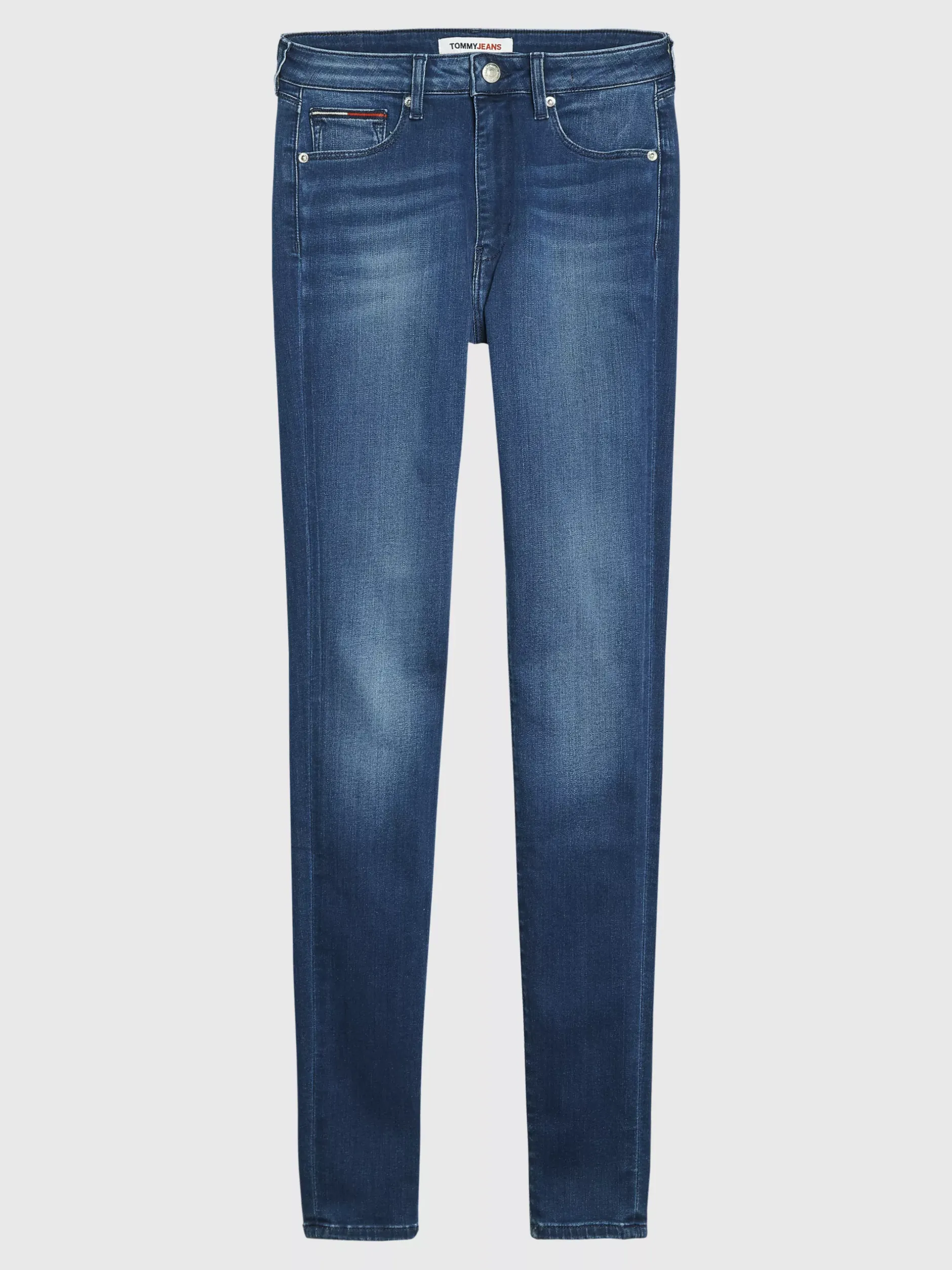 Jeansy*Tommy Hilfiger Bardzo Obcisłe Jeansy Sylvia Z Wysokim Stanem NEW NICEVILLE MID BLUE STRETCH