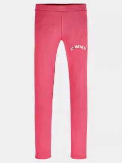 Spodnie, Szorty I Spódnice*Tommy Hilfiger Bardzo Obcisłe Legginsy Z Logo W Stylu Varsity HERITAGE PINK
