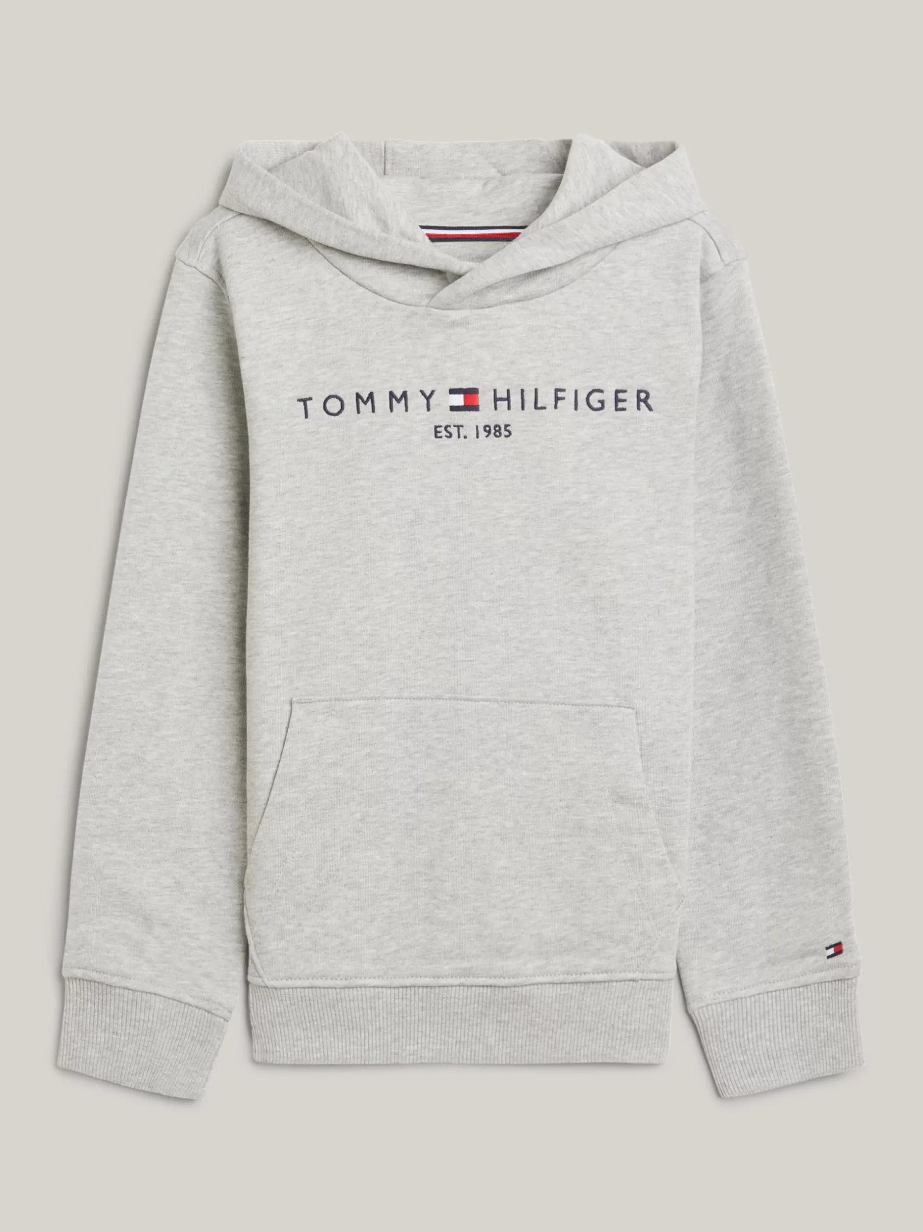 Bluzy Dresowe I Z Kapturem|Bluzy Dresowe I Z Kapturem*Tommy Hilfiger Bawełniana Bluza Essential Z Kapturem I Logo LIGHT GREY HEATHER