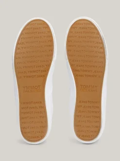Sneakersy*Tommy Hilfiger Bawełniane Buty Sportowe Poniżej Kostki WHITE