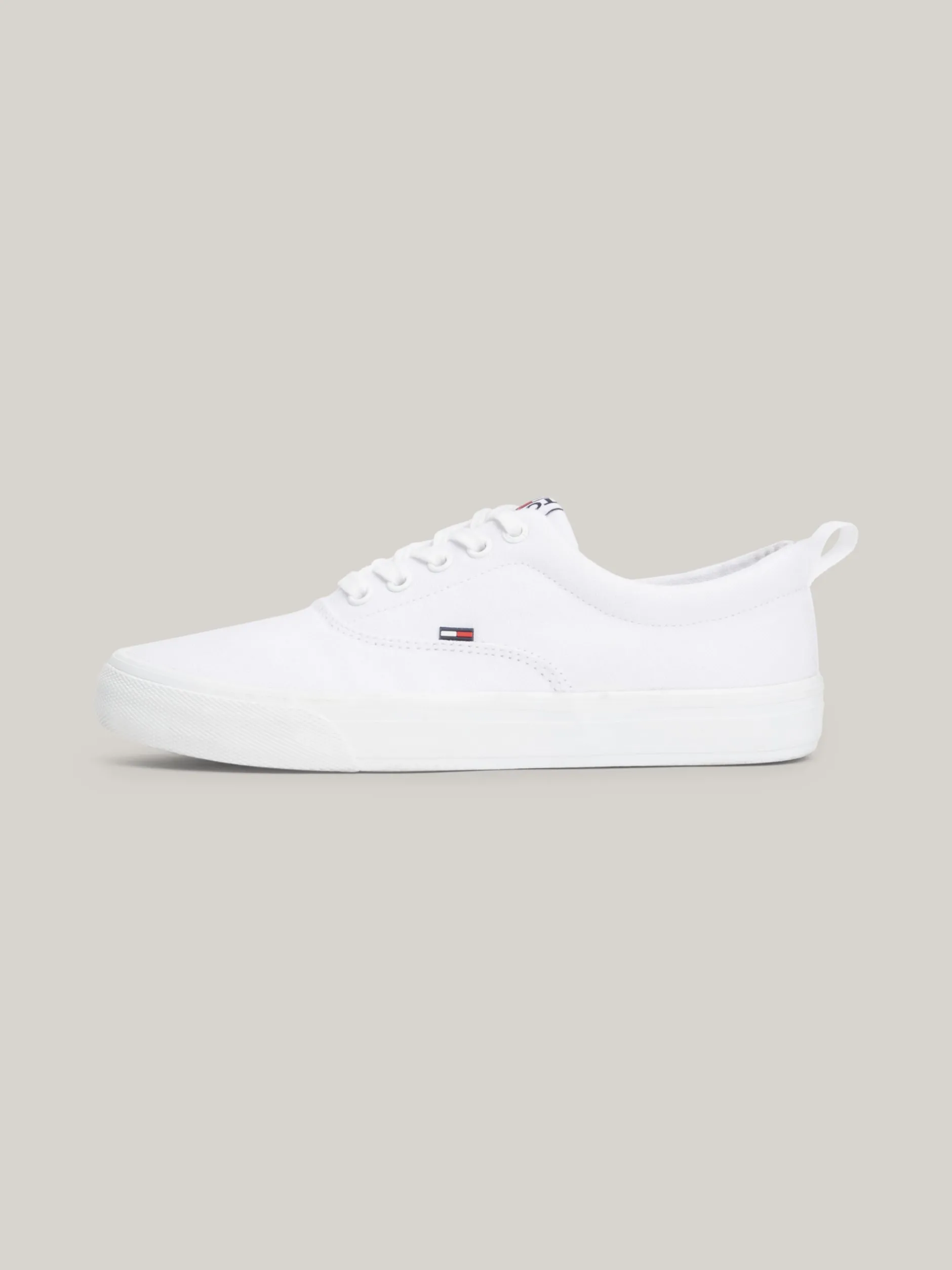 Sneakersy*Tommy Hilfiger Bawełniane Buty Sportowe Poniżej Kostki WHITE