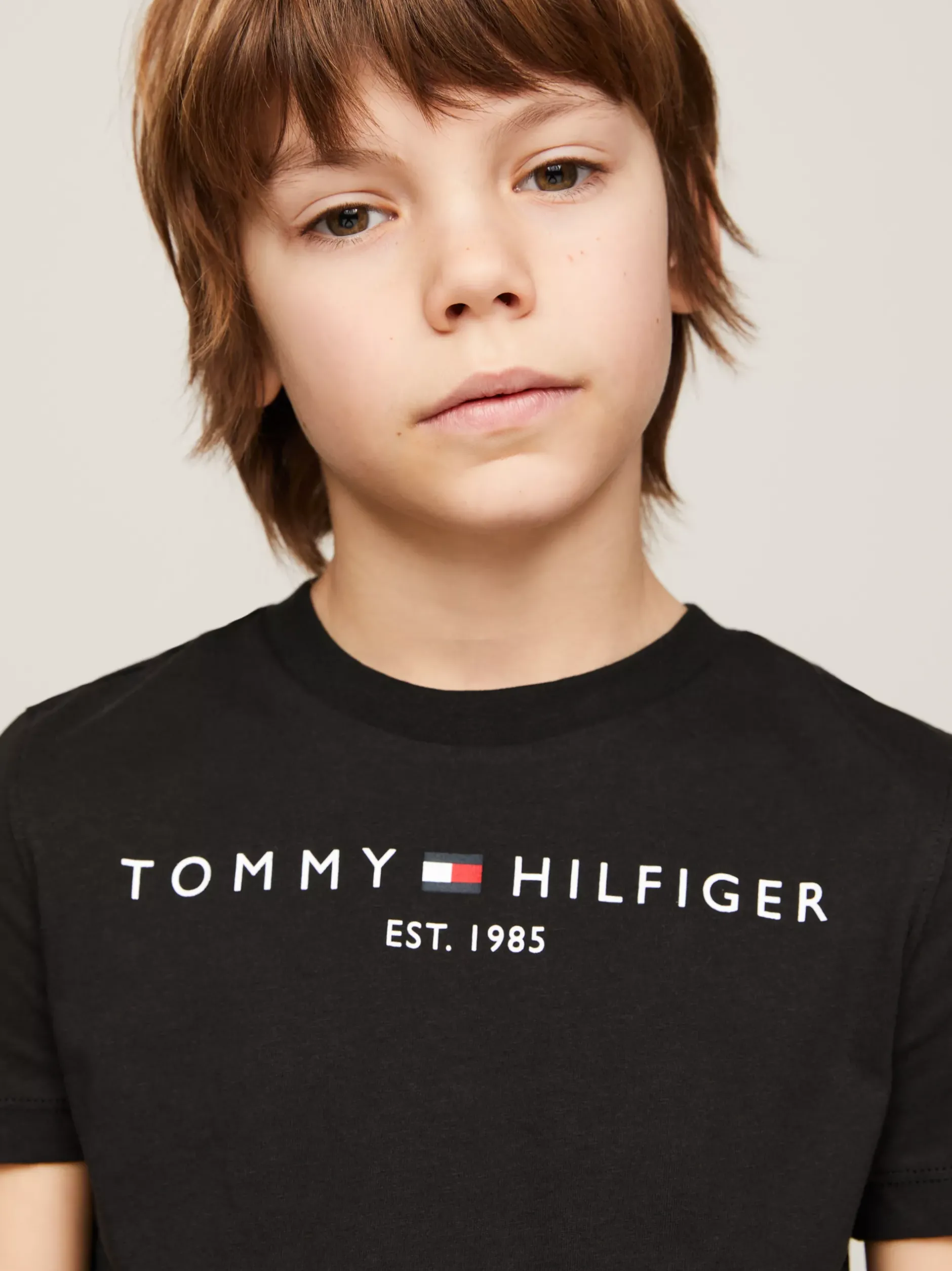 Topy I T-Shirty|T-Shirty I Koszulki Polo*Tommy Hilfiger Bawełniany T-shirt Essential Z Logo BLACK