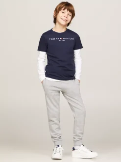 Topy I T-Shirty|T-Shirty I Koszulki Polo*Tommy Hilfiger Bawełniany T-shirt Essential Z Logo TWILIGHT NAVY