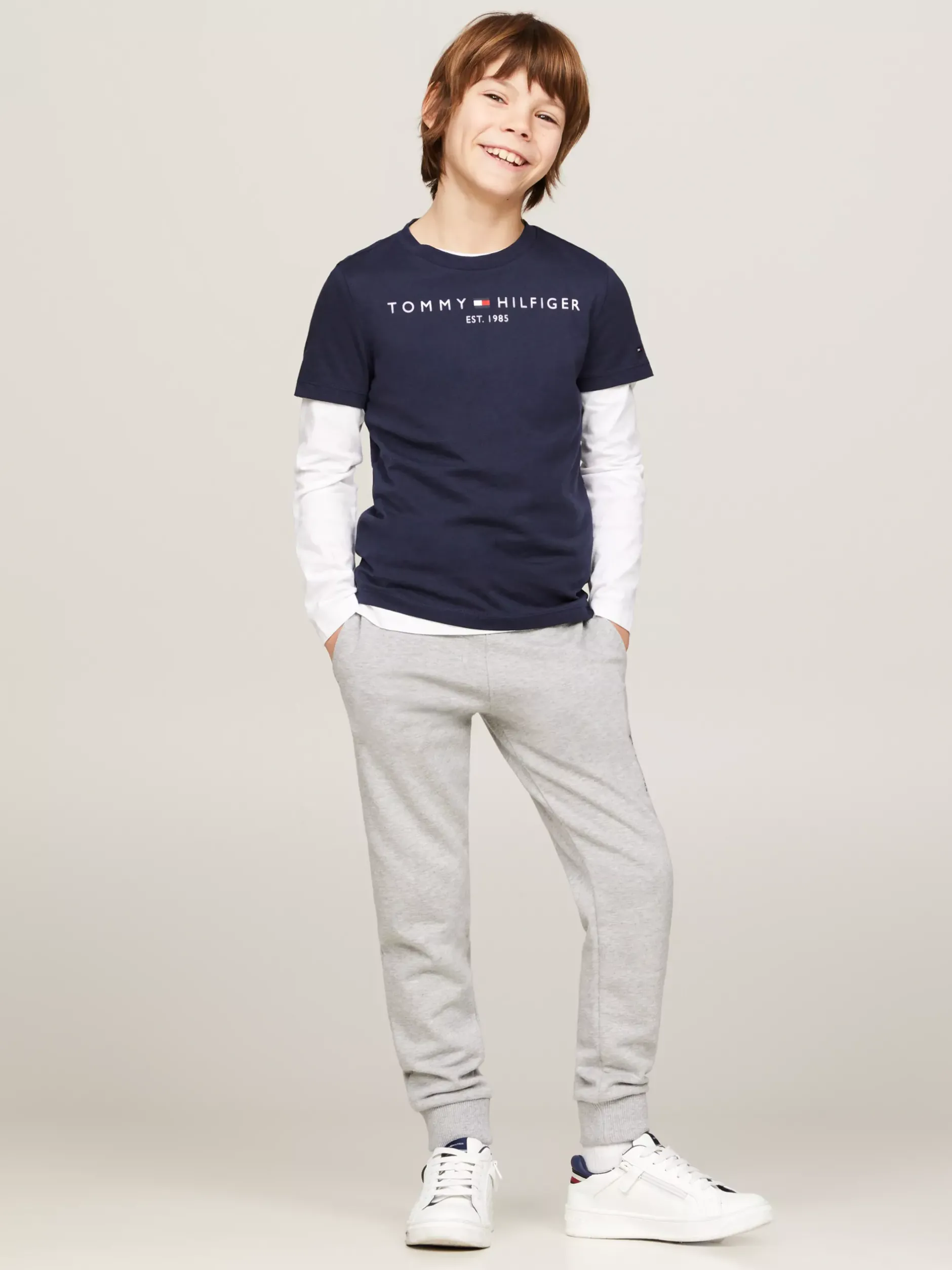 Topy I T-Shirty|T-Shirty I Koszulki Polo*Tommy Hilfiger Bawełniany T-shirt Essential Z Logo TWILIGHT NAVY