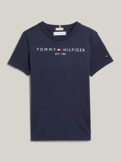 Topy I T-Shirty|T-Shirty I Koszulki Polo*Tommy Hilfiger Bawełniany T-shirt Essential Z Logo TWILIGHT NAVY
