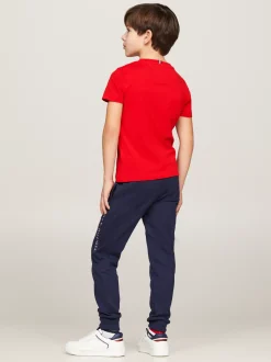 Topy I T-Shirty|T-Shirty I Koszulki Polo*Tommy Hilfiger Bawełniany T-shirt Essential Z Logo DEEP CRIMSON