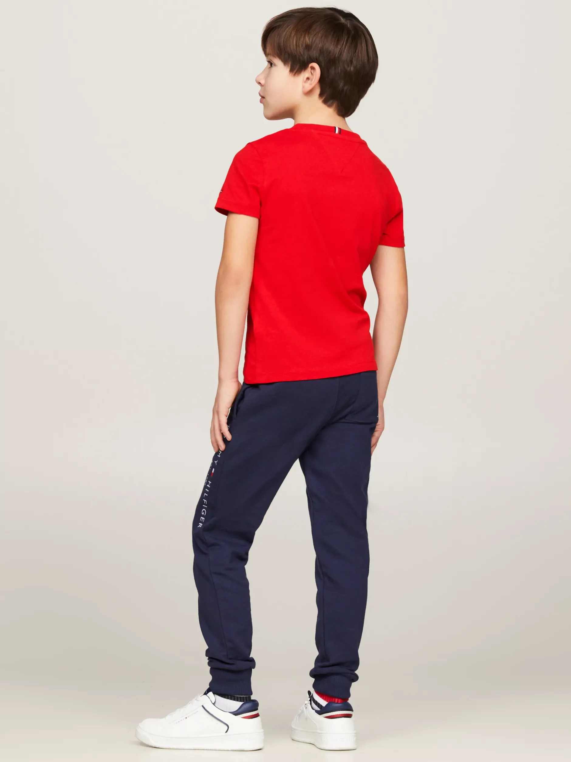 Topy I T-Shirty|T-Shirty I Koszulki Polo*Tommy Hilfiger Bawełniany T-shirt Essential Z Logo DEEP CRIMSON