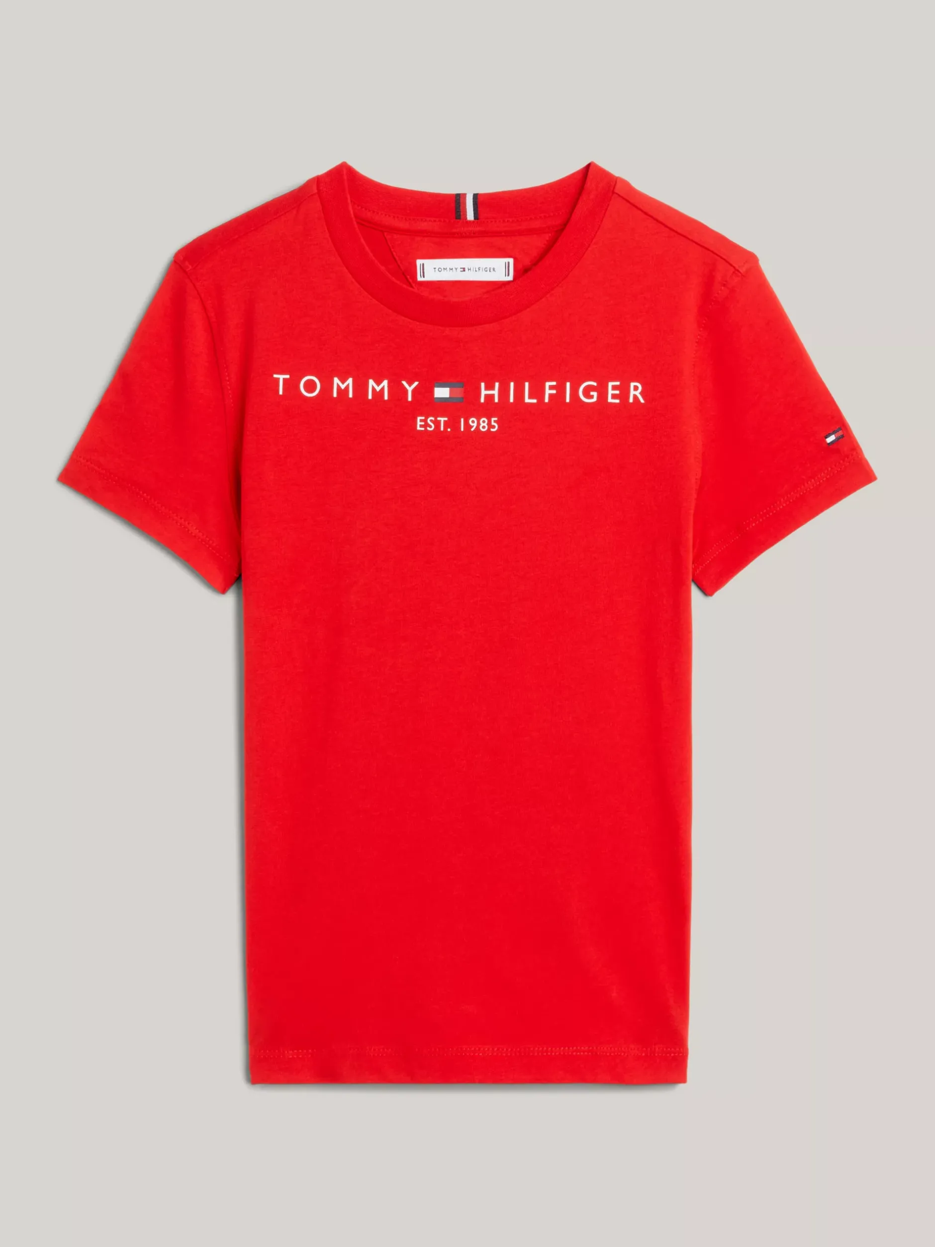 Topy I T-Shirty|T-Shirty I Koszulki Polo*Tommy Hilfiger Bawełniany T-shirt Essential Z Logo DEEP CRIMSON