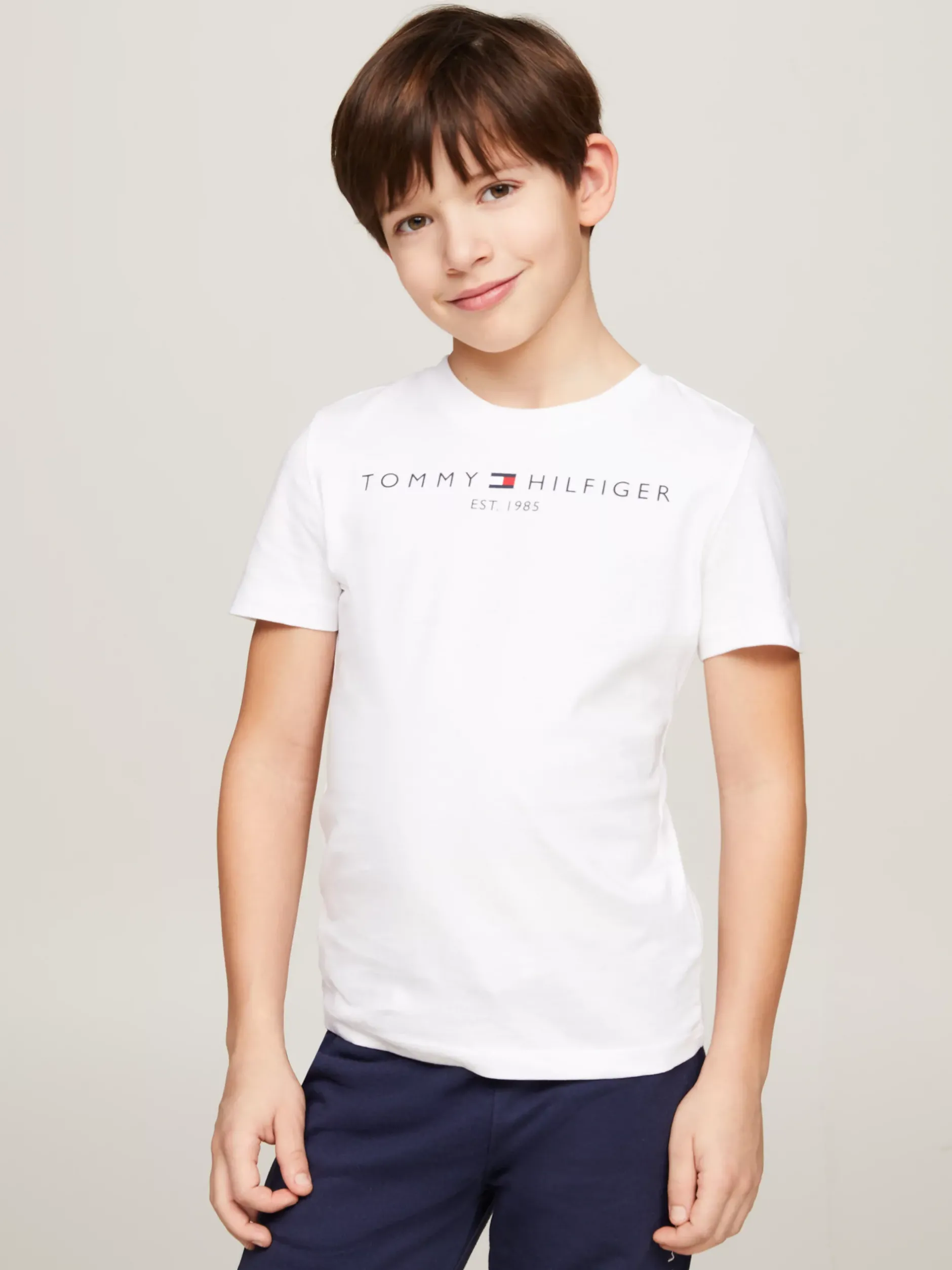 Topy I T-Shirty|T-Shirty I Koszulki Polo*Tommy Hilfiger Bawełniany T-shirt Essential Z Logo WHITE