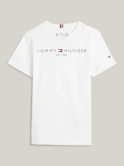Topy I T-Shirty|T-Shirty I Koszulki Polo*Tommy Hilfiger Bawełniany T-shirt Essential Z Logo WHITE