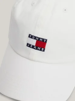 Czapki Z Daszkiem|Czapki I Szaliki*Tommy Hilfiger Bejsbolówka Heritage Z Wyhaftowaną Flagą ANCIENT WHITE