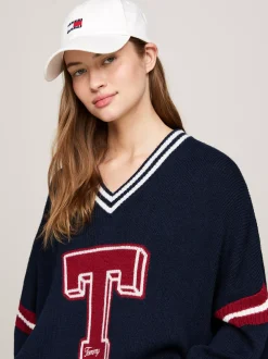 Czapki Z Daszkiem|Czapki I Szaliki*Tommy Hilfiger Bejsbolówka Heritage Z Wyhaftowaną Flagą ANCIENT WHITE