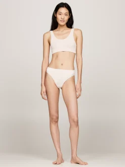 Biustonosze|Bielizna*Tommy Hilfiger Bezszwowa Braletka Z Logo Hilfiger CASHMERE CREME