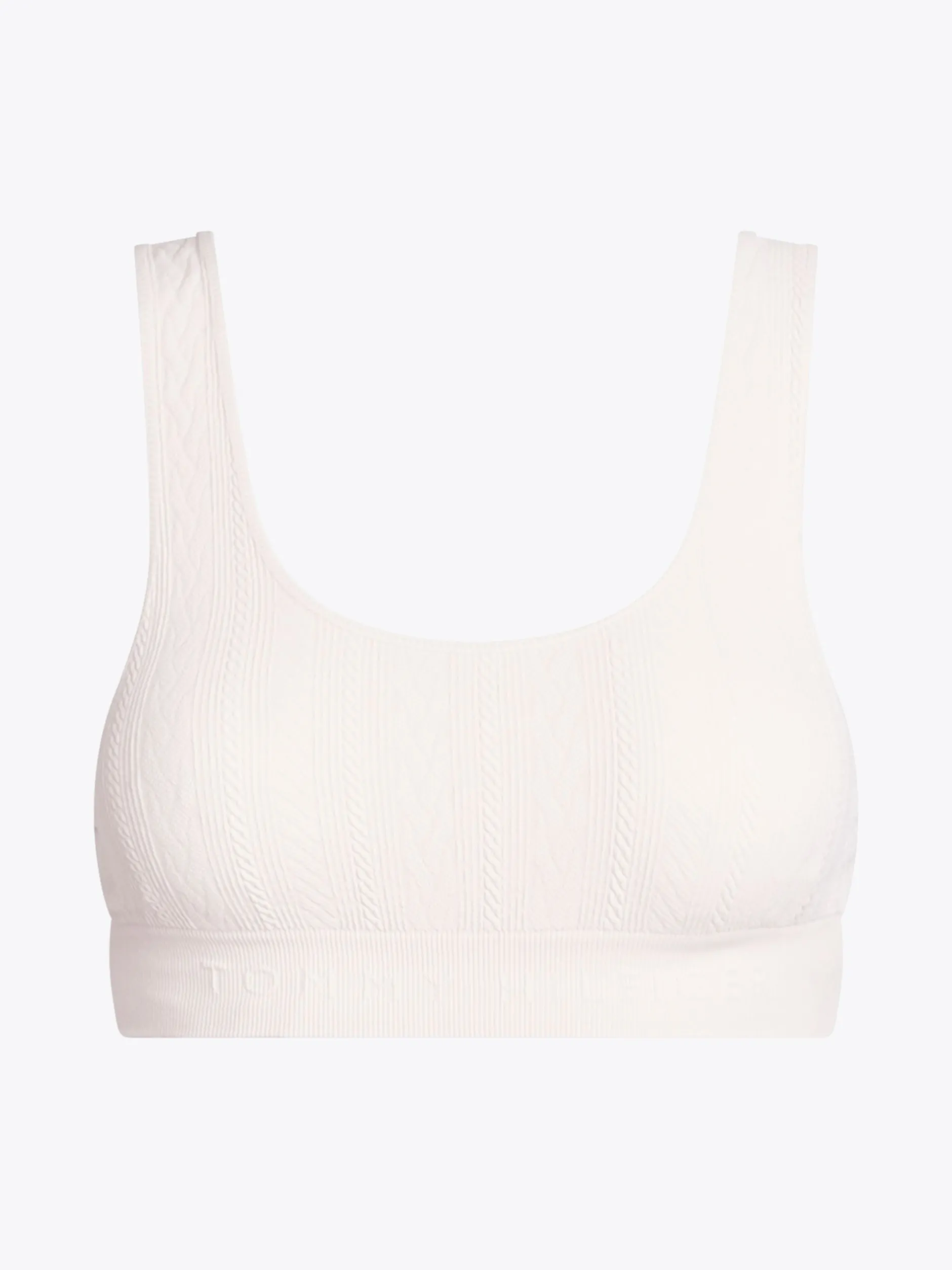 Biustonosze|Bielizna*Tommy Hilfiger Bezszwowa Braletka Z Logo Hilfiger CASHMERE CREME