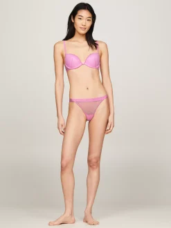 Biustonosze|Bielizna*Tommy Hilfiger Biustonosz Push-up Z Kwiatowej Koronki SWEET PEA PINK