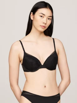 Biustonosze|Bielizna*Tommy Hilfiger Biustonosz Typu Push-up Z Głębokim Dekoltem BLACK