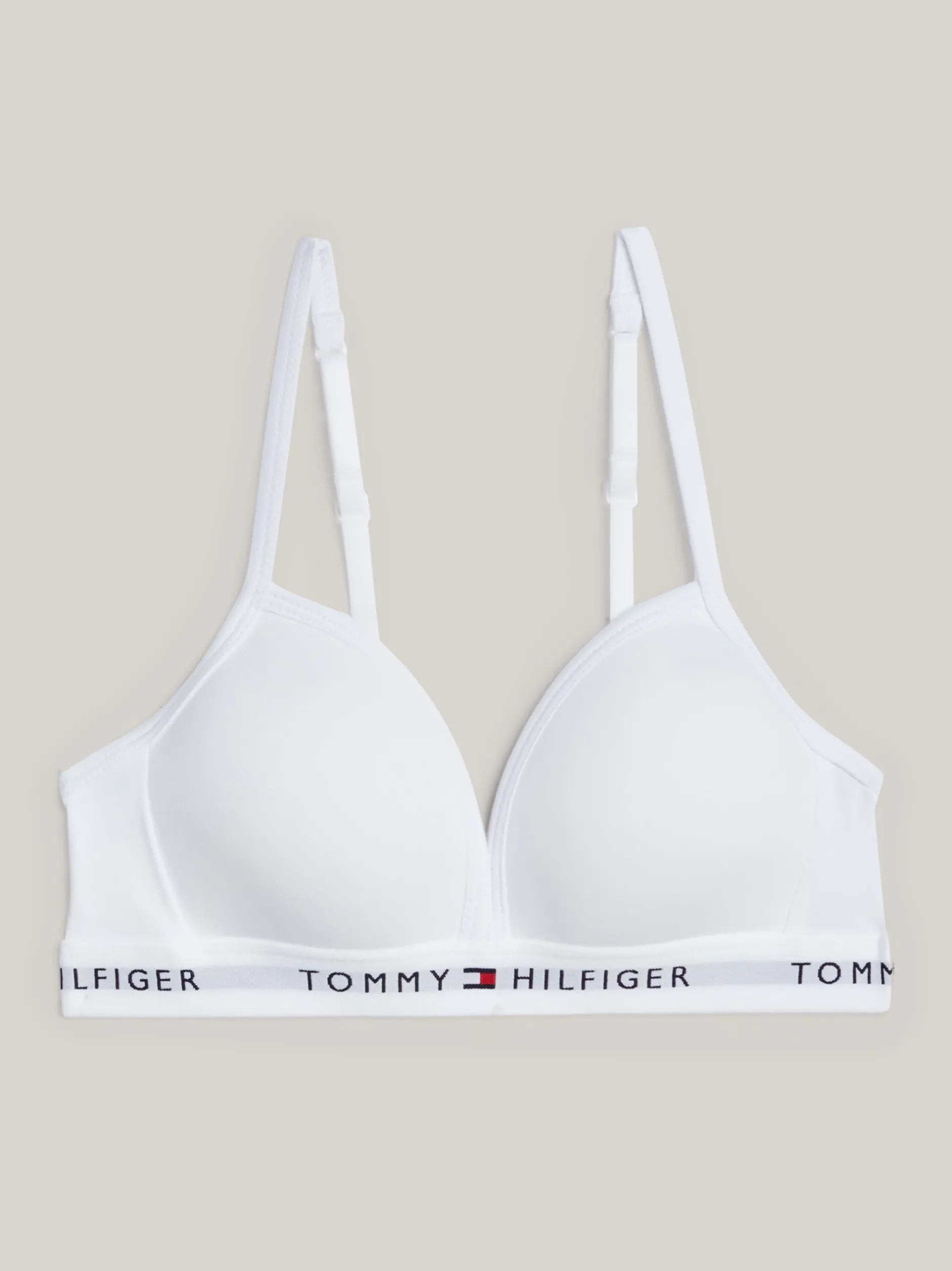 Bielizna & Skarpetki*Tommy Hilfiger Biustonosz Z Trójkatnymi Miseczkami WHITE