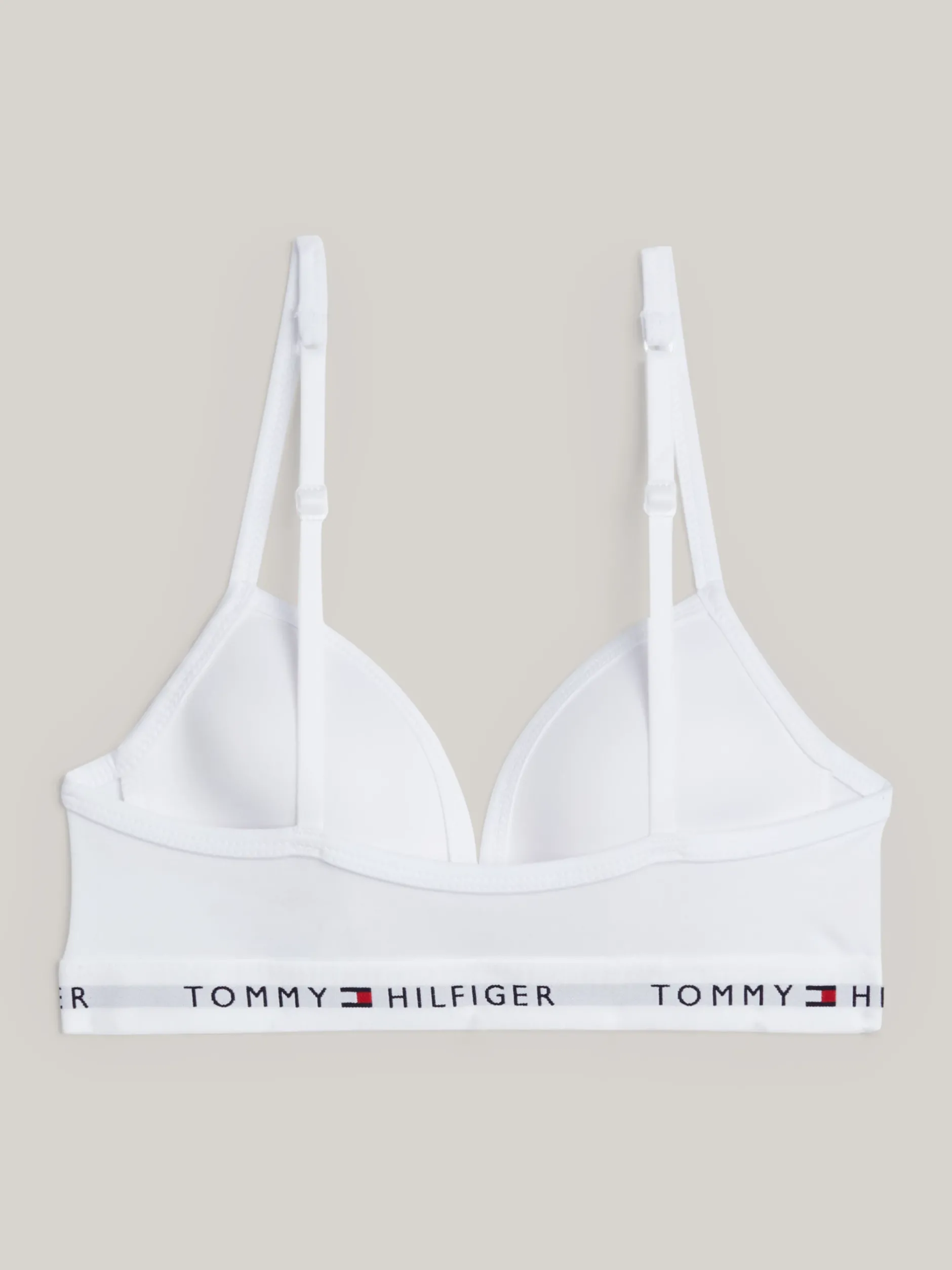 Bielizna & Skarpetki*Tommy Hilfiger Biustonosz Z Trójkatnymi Miseczkami WHITE