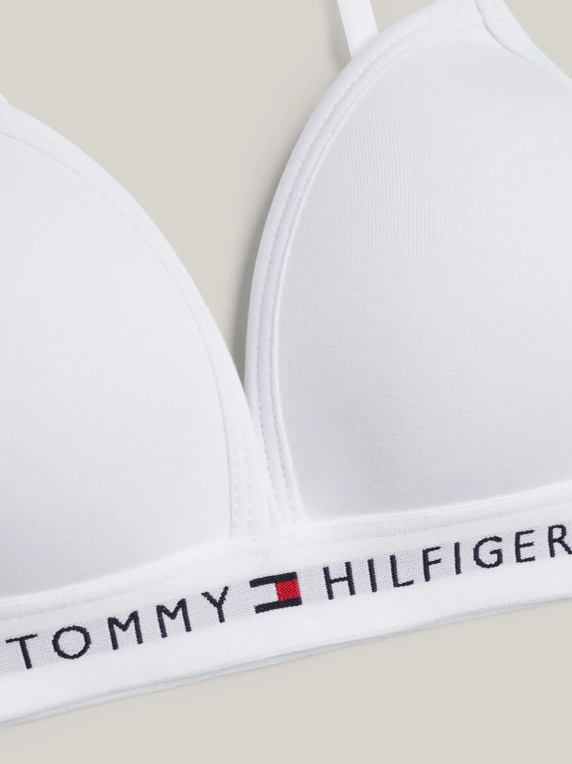 Bielizna & Skarpetki*Tommy Hilfiger Biustonosz Z Trójkatnymi Miseczkami WHITE