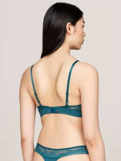 Biustonosze|Bielizna*Tommy Hilfiger Biustonosz Z Trójkątnymi Miseczkami I Koronką MIDNIGHT TURQUOISE