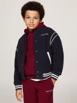 Bluzy Dresowe I Z Kapturem|Bluzy Dresowe I Z Kapturem*Tommy Hilfiger Bluza Bomber Z Polaru DESERT SKY