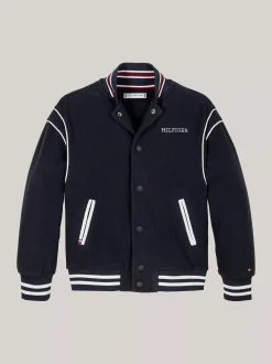 Bluzy Dresowe I Z Kapturem|Bluzy Dresowe I Z Kapturem*Tommy Hilfiger Bluza Bomber Z Polaru DESERT SKY