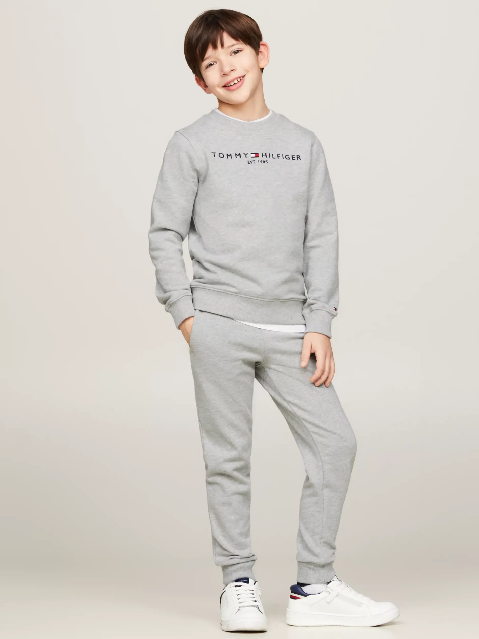 Bluzy Dresowe I Z Kapturem|Bluzy Dresowe I Z Kapturem*Tommy Hilfiger Bluza Essential Z Logo LIGHT GREY HEATHER
