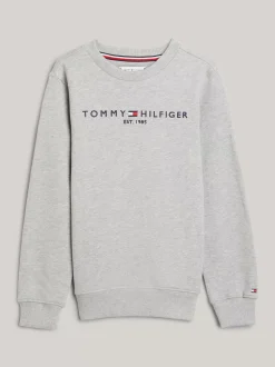 Bluzy Dresowe I Z Kapturem|Bluzy Dresowe I Z Kapturem*Tommy Hilfiger Bluza Essential Z Logo LIGHT GREY HEATHER