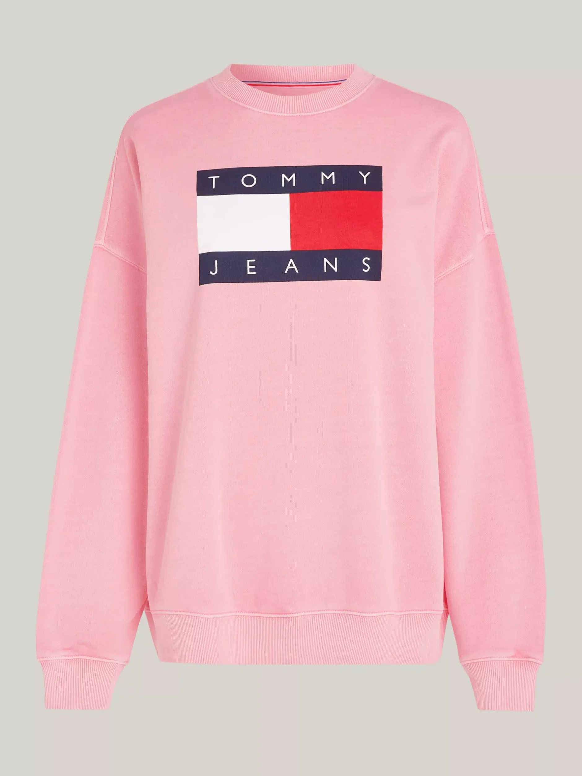 Bluzy Dresowe & Z Kapturem*Tommy Hilfiger Bluza O Kroju Oversize Z Flagą BALLET PINK