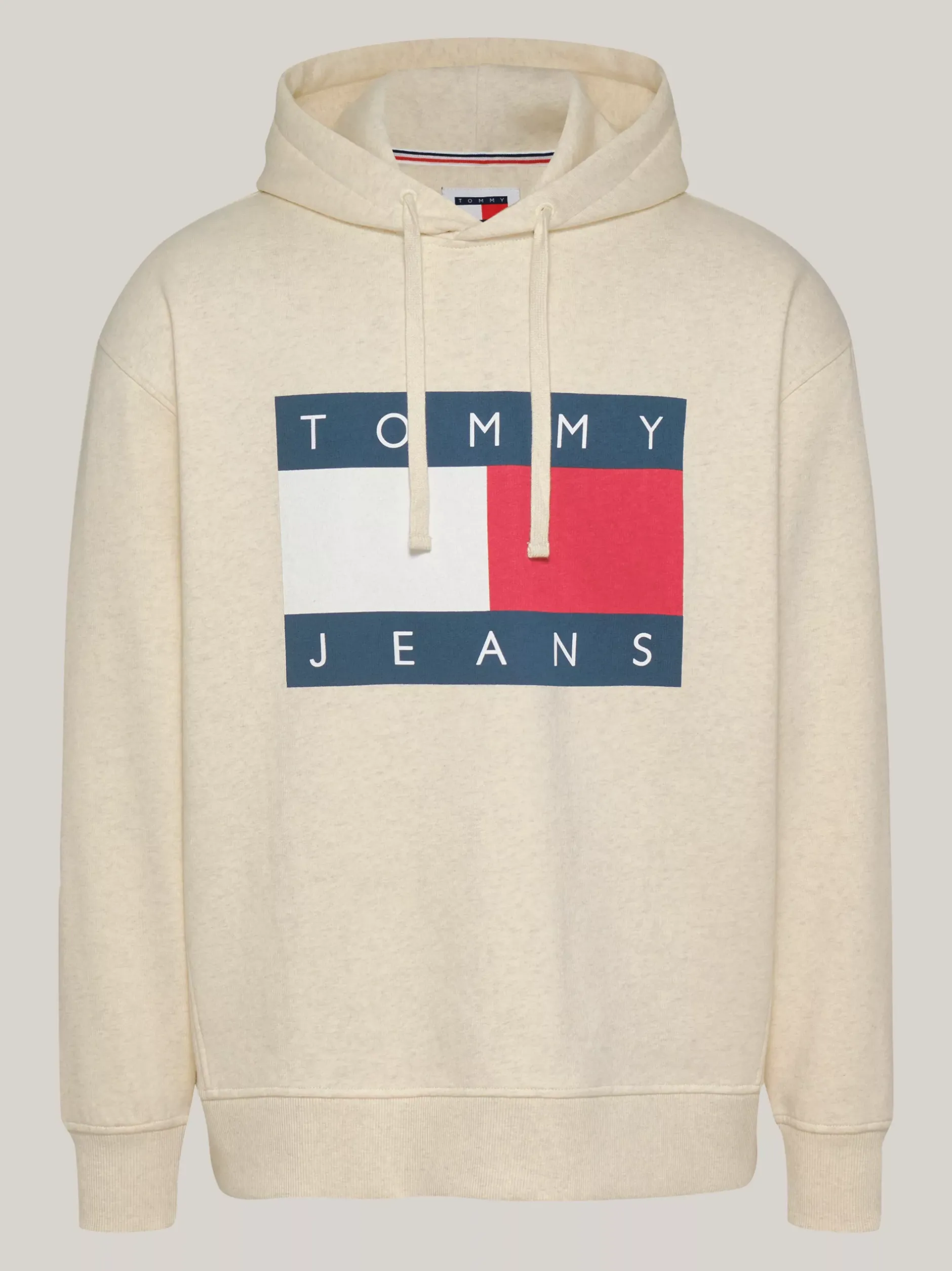 Bluzy Dresowe & Z Kapturem*Tommy Hilfiger Bluza O Luźnym Kroju Z Naszywką ANCIENT WHITE MELANGE