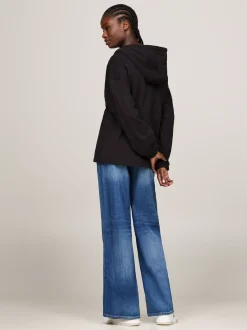 Bluzy Dresowe & Z Kapturem*Tommy Hilfiger Bluza Oversize Z Kapturem I Zamkiem BLACK