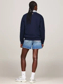 Bluzy Dresowe & Z Kapturem*Tommy Hilfiger Bluza Prep Explorer O Luźnym Kroju DARK NIGHT NAVY