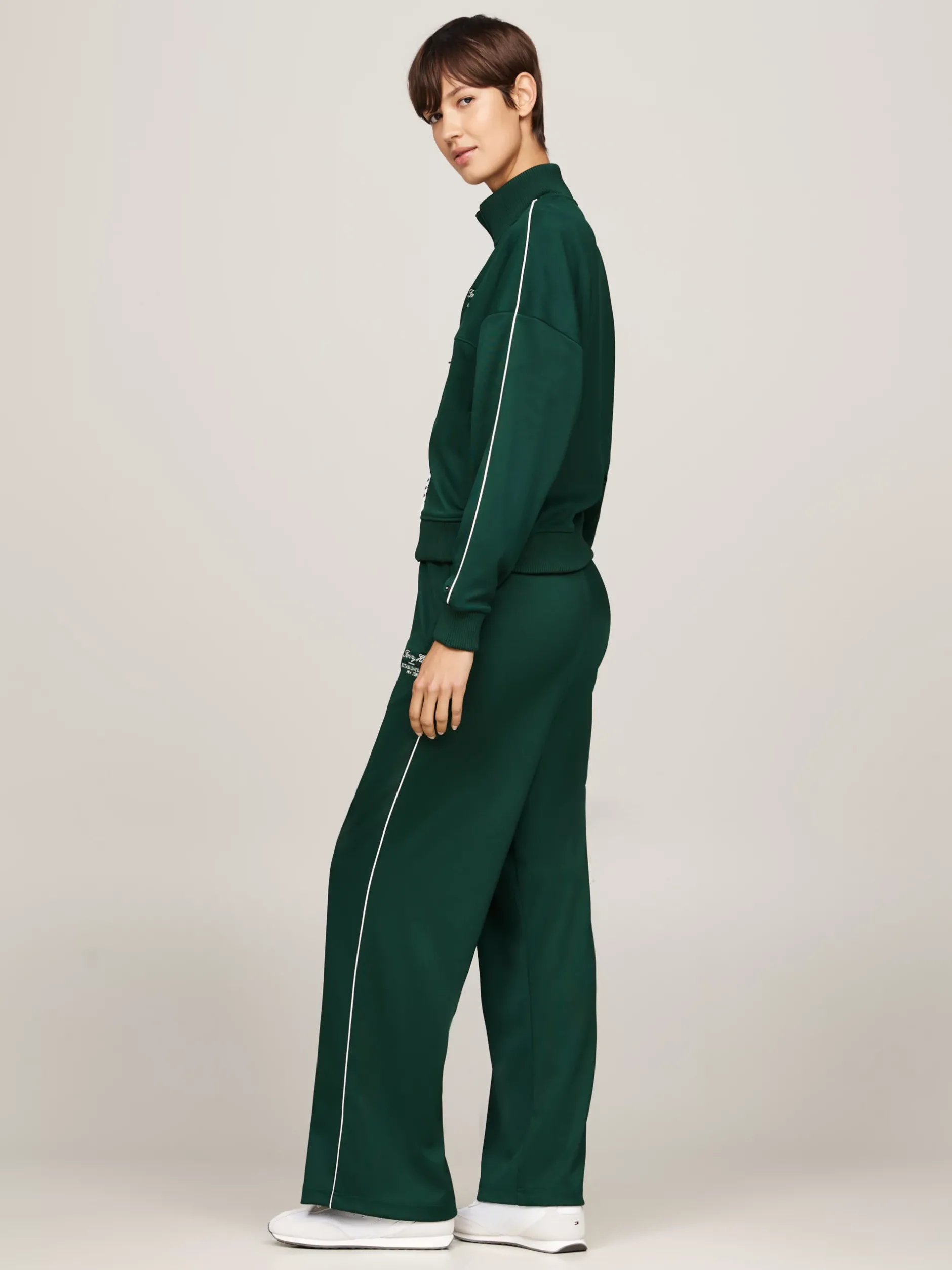 Bluzy Dresowe & Z Kapturem*Tommy Hilfiger Bluza Sport O Luźnym Kroju Z Zamkiem ORNAMENTAL GREEN