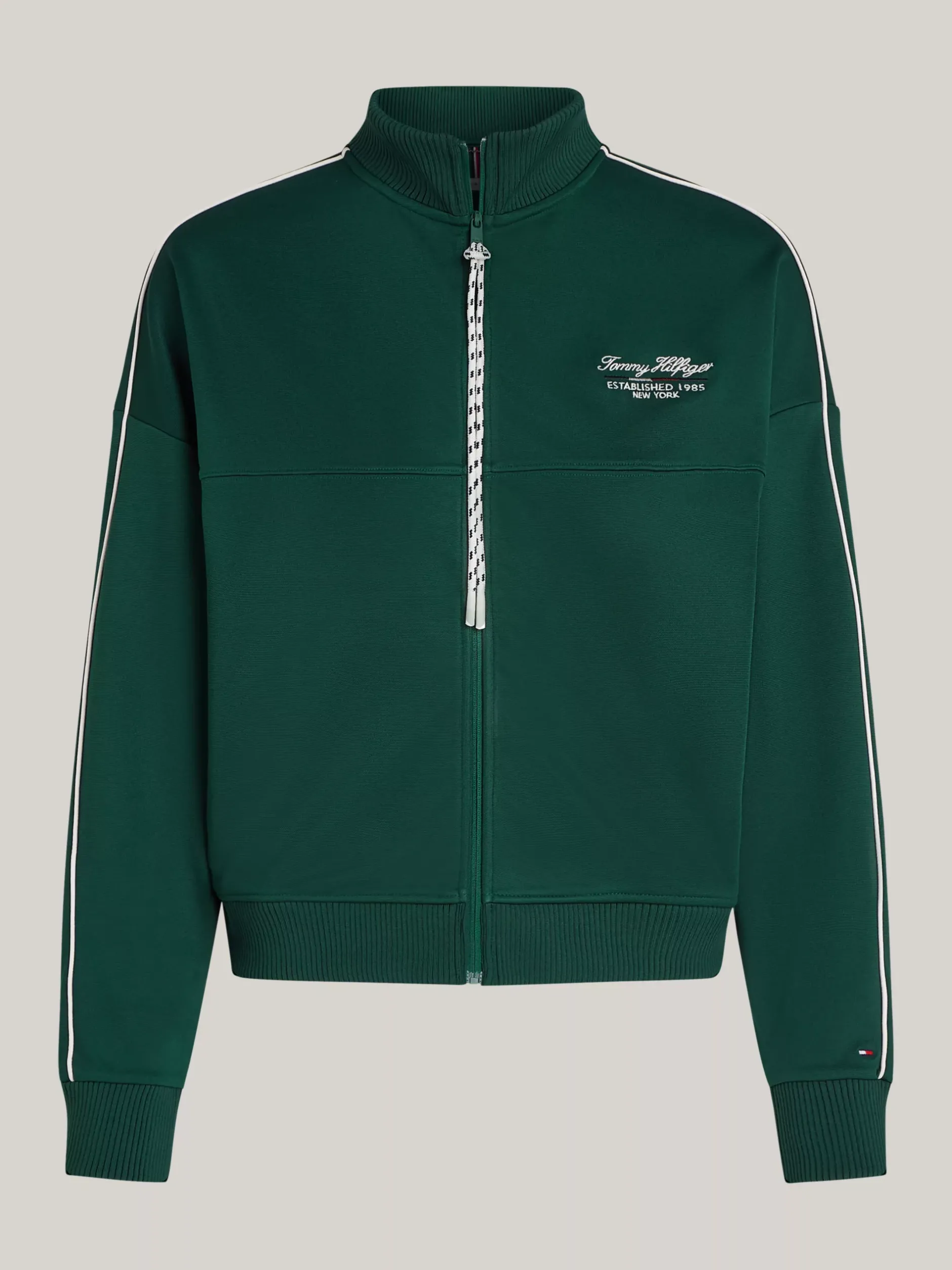 Bluzy Dresowe & Z Kapturem*Tommy Hilfiger Bluza Sport O Luźnym Kroju Z Zamkiem ORNAMENTAL GREEN