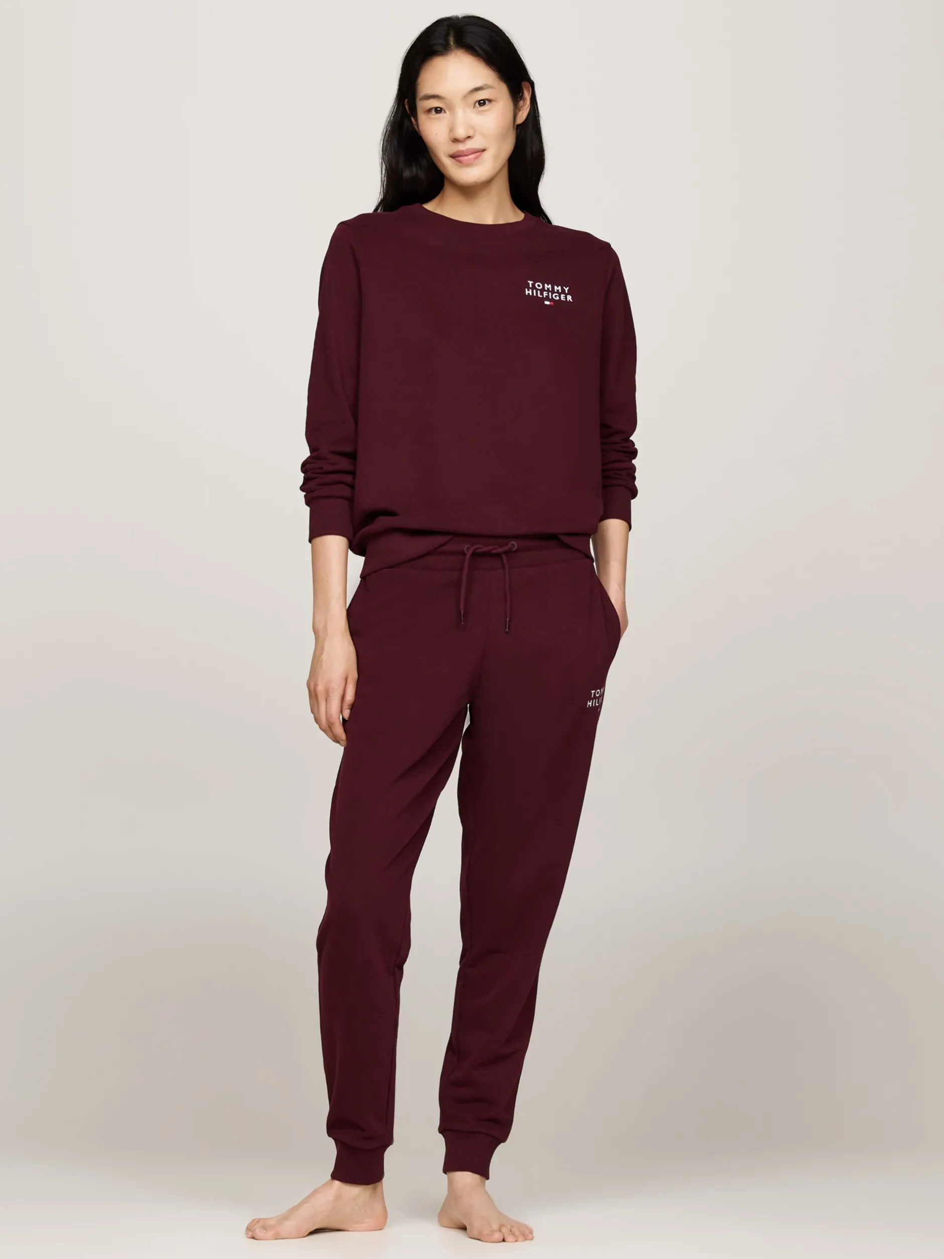 Stroje Domowe*Tommy Hilfiger Bluza TH Original Z Logo DEEP BURGUNDY