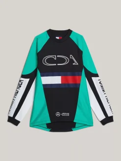 Bluzy Dresowe & Z Kapturem*Tommy Hilfiger Bluza Tommy X Mercedes F1 X CR BLACK