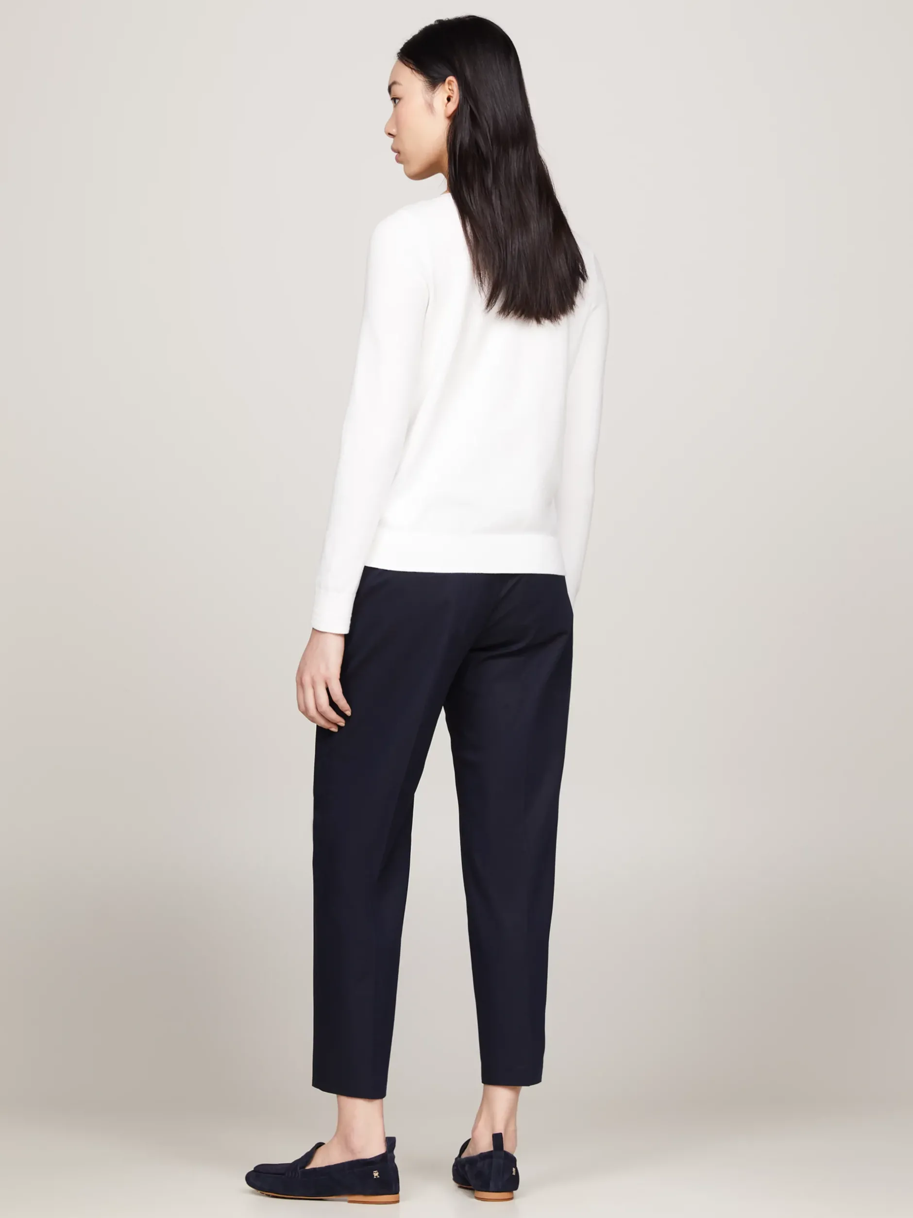 Bluzy Dresowe & Z Kapturem*Tommy Hilfiger Bluza Z Dżerseju Z Dekoltem W łódkę ECRU