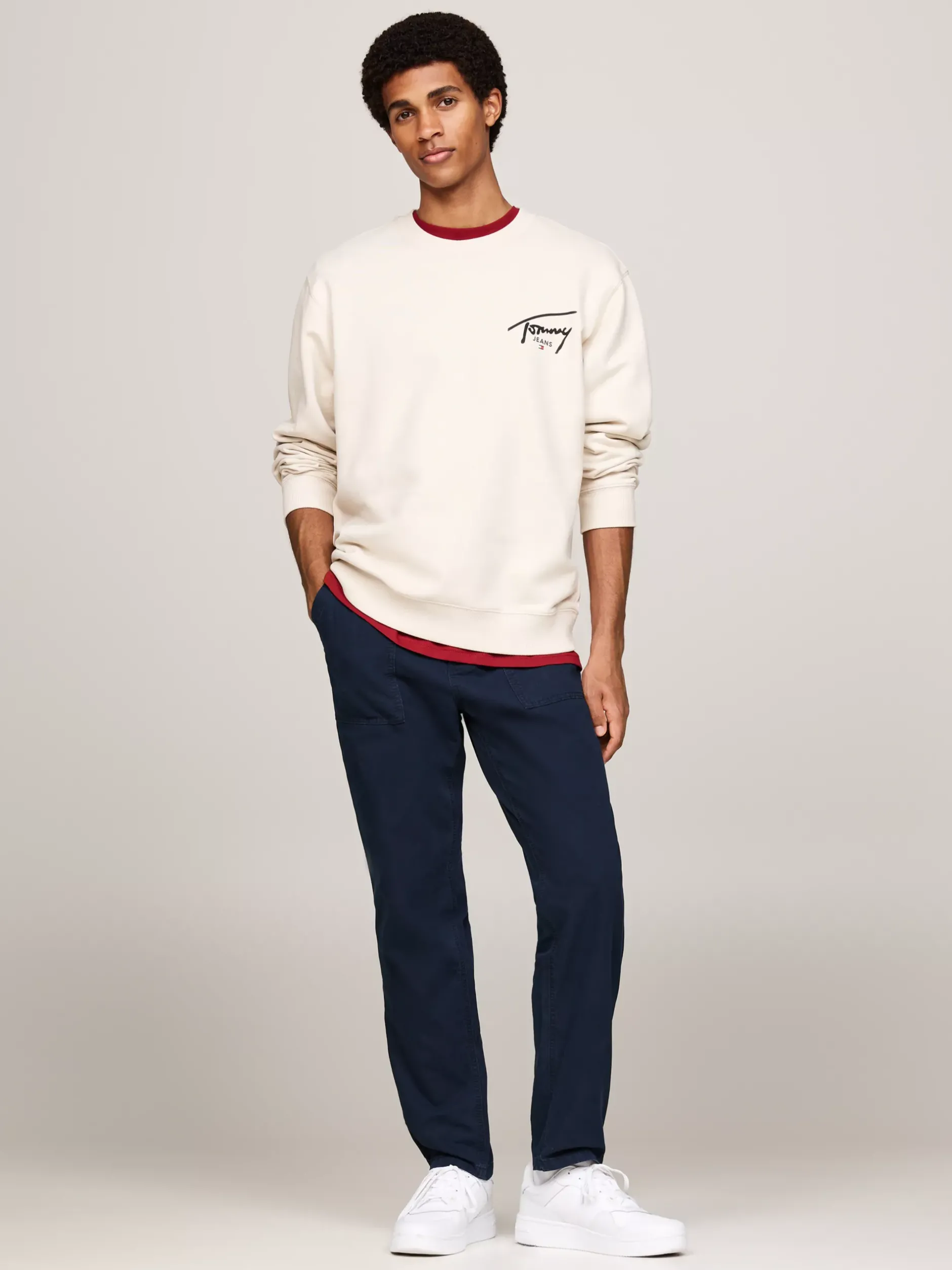 Bluzy Dresowe & Z Kapturem*Tommy Hilfiger Bluza Z Grafiką Z Logo Z Tyłu NEWSPRINT