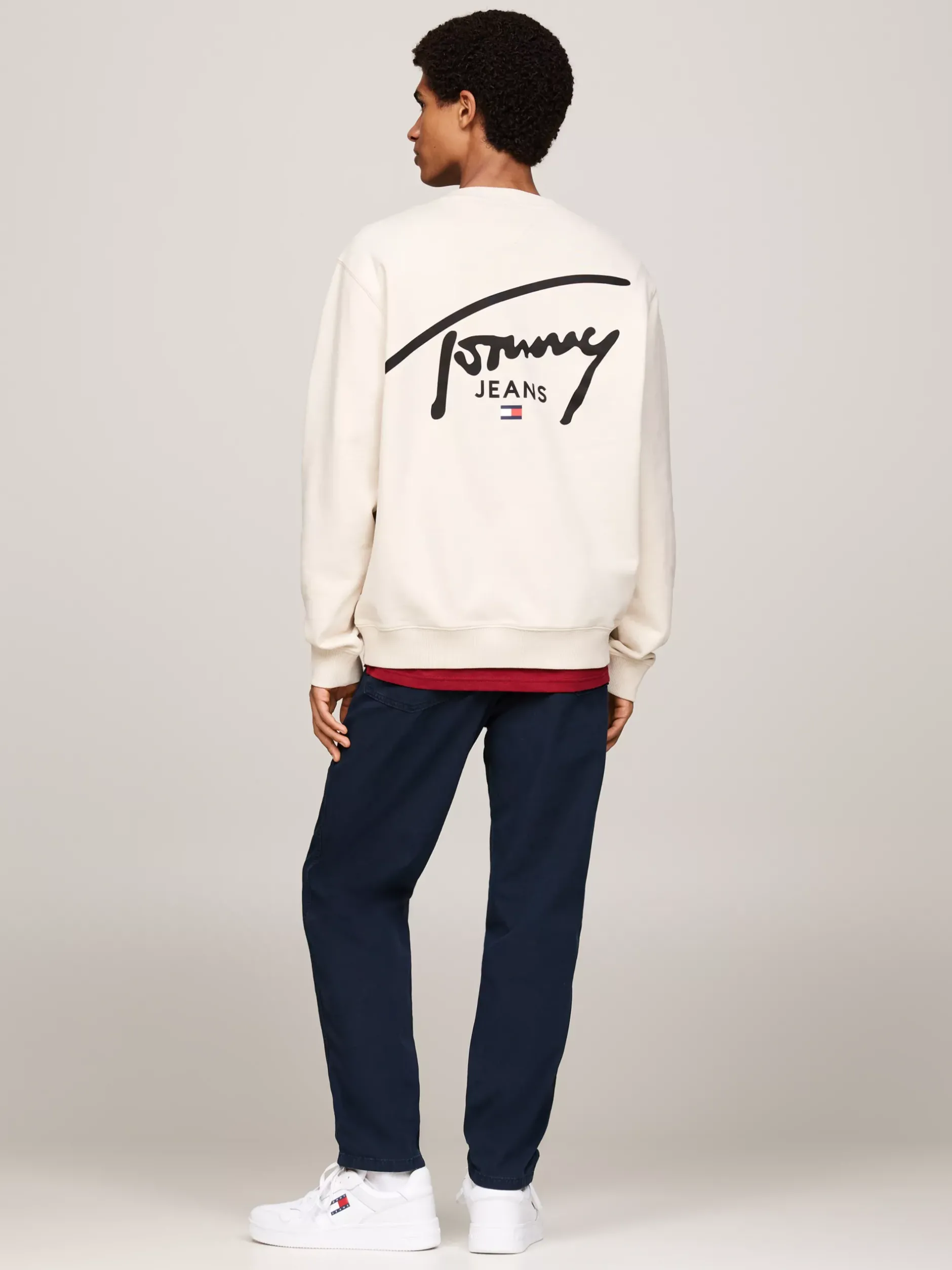Bluzy Dresowe & Z Kapturem*Tommy Hilfiger Bluza Z Grafiką Z Logo Z Tyłu NEWSPRINT