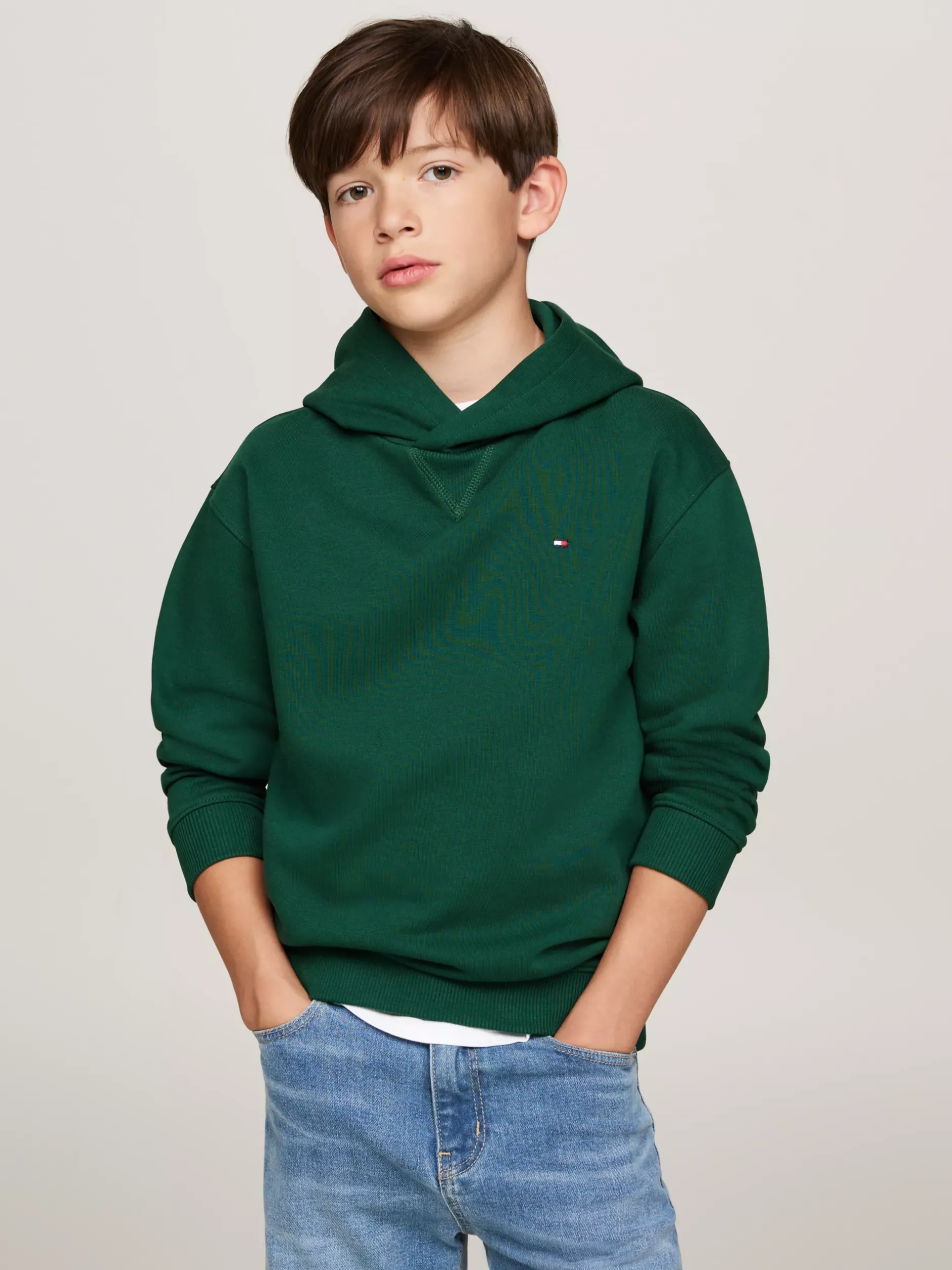 Bluzy Dresowe I Z Kapturem|Bluzy Dresowe I Z Kapturem*Tommy Hilfiger Bluza Z Haftowaną Flagą ORNAMENTAL GREEN