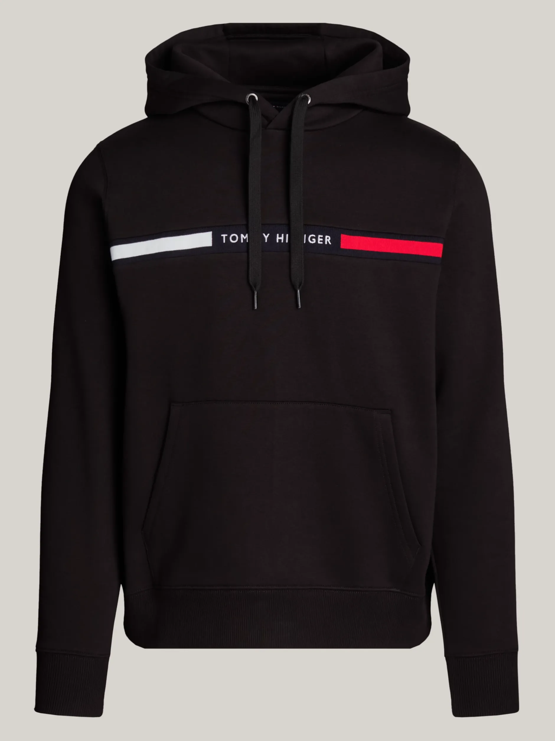 Bluzy Dresowe & Z Kapturem*Tommy Hilfiger Bluza Z Kapturem ściąganym Troczkami I Logo BLACK