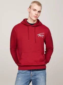 Bluzy Dresowe & Z Kapturem*Tommy Hilfiger Bluza Z Kapturem I Logo REGATTA RED
