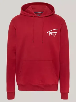 Bluzy Dresowe & Z Kapturem*Tommy Hilfiger Bluza Z Kapturem I Logo REGATTA RED