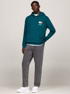 Bluzy Dresowe & Z Kapturem*Tommy Hilfiger Bluza Z Kapturem I Logo DEEP SEAWATER