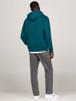 Bluzy Dresowe & Z Kapturem*Tommy Hilfiger Bluza Z Kapturem I Logo DEEP SEAWATER