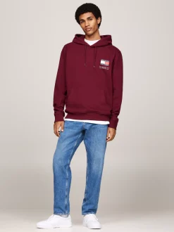 Bluzy Dresowe & Z Kapturem*Tommy Hilfiger Bluza Z Kapturem I Logo DEEP ROUGE